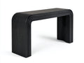 Consola de madera 140×38×80 cm - negro - estructura continua con bordes curvos