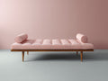 Sofá cama de tejido 184×72×47 cm - rosa claro - diván acolchado con patas de madera