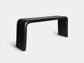 Consola de madera 135×38×76 cm - negro - diseño continuo para sala de estar