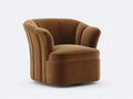 Sillón de terciopelo 84×82×78 cm - marrón caramelo - respaldo envolvente acanalado