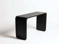 Consola de madera 122×36×75 cm - negro carbón - estilo orgánico para sala de estar