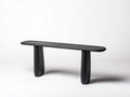 Consola de madera 125×38×78 cm – negro – perfil alargado de estilo minimalista