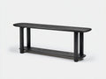 Consola de madera 150×35×78 cm – negro – estructura abierta con estante inferior